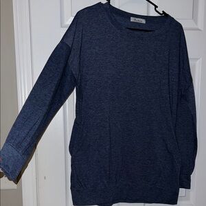 Blue Long Sleeve Top
